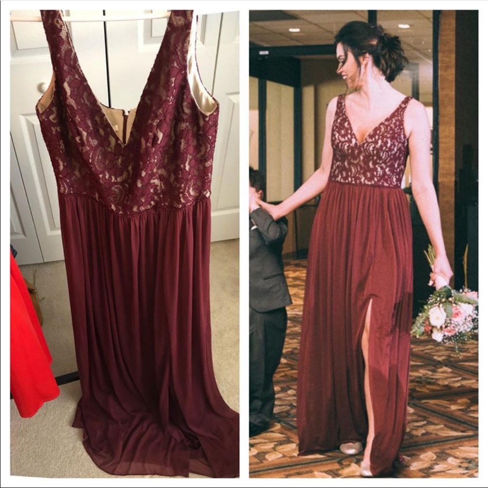 David’s Bridal Dress in Wine